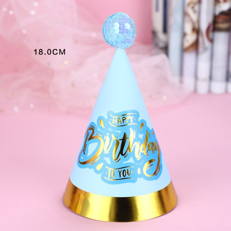 Sombrero de cumpleaños rosa dorado cumpleaños topper niño cumpleaños aniversario de bodas decoración topper de la torta