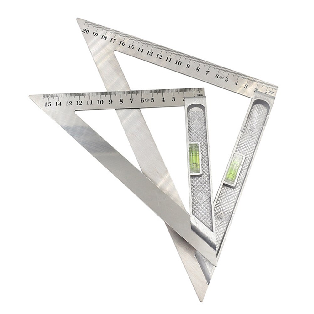 Escuadras de 90 grados, herramienta de medición para carpintería con cuenta Horizontal, ángulo de carpintero, regla triangular de acero inoxidable portátil para el hogar
