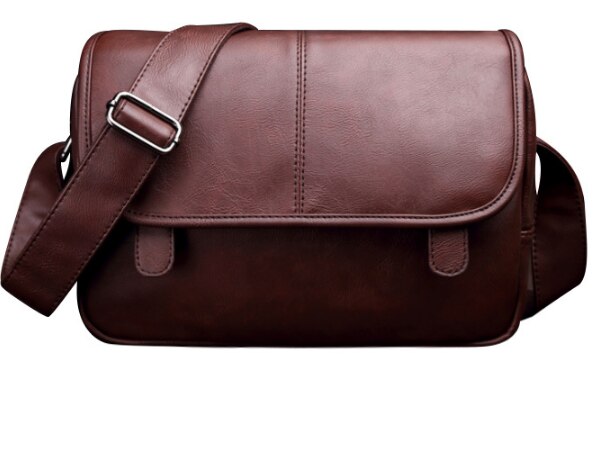 Maletín de cuero Vintage para Hombre, Bolso de hombro de negocios, impermeable, para trabajo, DF345: color4