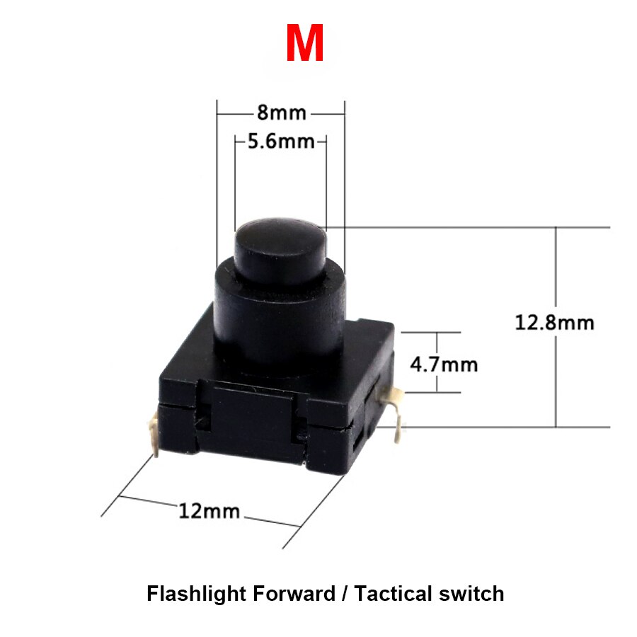 LED Taschenlampe drücken Taste Schalter AUF aus Elektrische Taschenlampe Schwanz Schalter T6 Q5 C8 501B 502 DIY reparatur Aktualisierung teil für LED Taschenlampe lampe: M