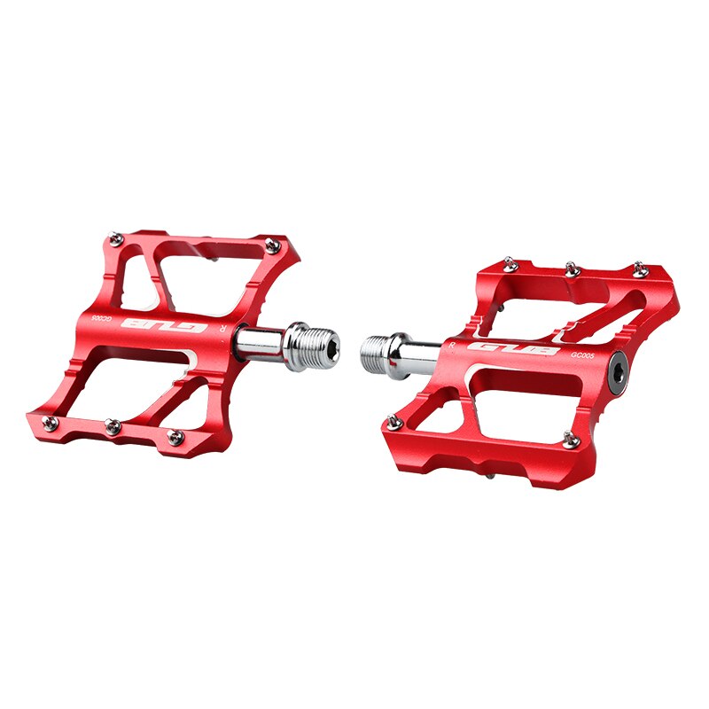 GUB-Pedales de plataforma plana, de aluminio, con eje cromado, para bicicletas de montaña y carretera, Pedales Ultraligeros para ciclismo GC005