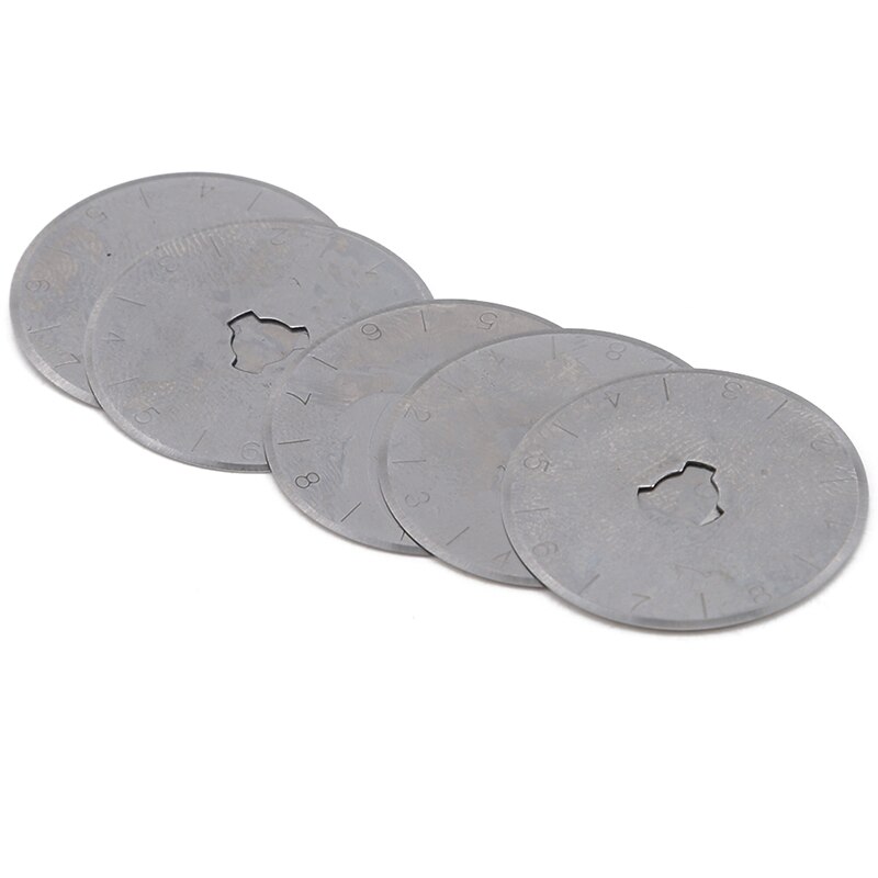 Premium Steel Rotary Cutter Fabric Circular Cutting Refill Blades Leathercraft Cloth Cutting Sewing Quilting Tools: 5 pc 28mm
