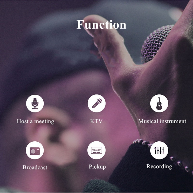 Handheld Microphone With Stand Tripod 3.5mm Jack Wired Sound Stereo Mic For Desktop PC