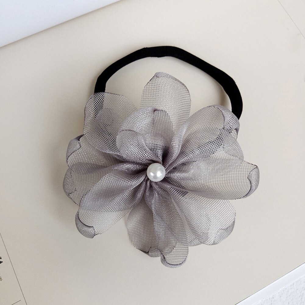 Woman Flower Donuts Twist Headband Magic Hair Bun Maker DIY Hairstyle Tool Pearl French Bud Dish Hair Accessories Sweet Hairband