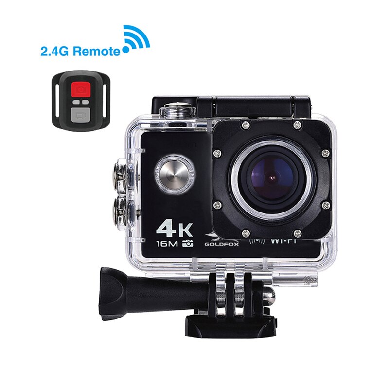Ultra Hd 4K Wifi Actie Camera Met 2.4G Afstandsbediening Gaan Waterdicht Pro Dv Dvr Video Recorder Sport camera Voor Reizen Klimmen: with remote control