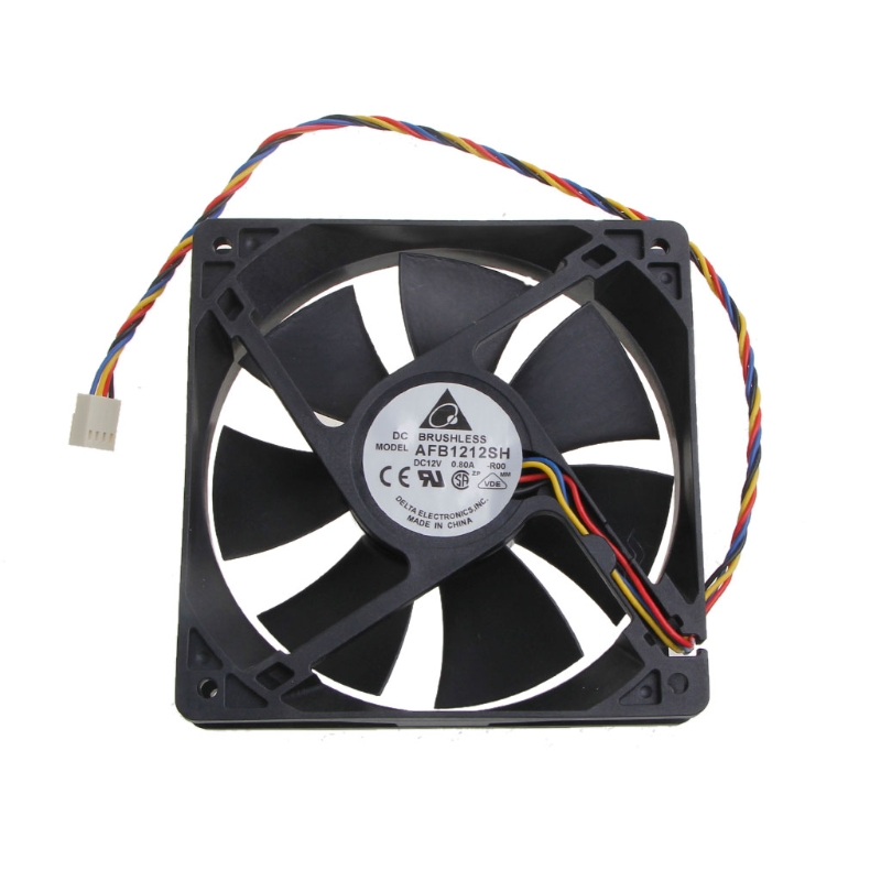 DC Brushless Computer Fan 12x12x2.5cm 113CFM 3500RPM 4Pin 4 Wire PWM Automatic Temperature Control Cooler by AFB1212SH