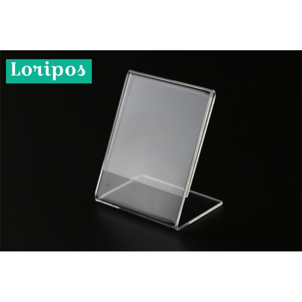 10 stücke 5x7cm Klar l Acryl Name Karte Rahmen Schmuck Preis Schild Anzeige Werbung Schreibtisch Zeichen Clip Etikett Halfter Pop Regal Sprecher