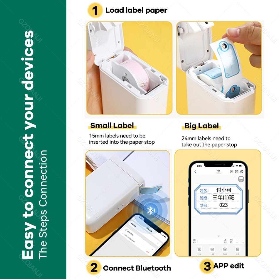 Niimbot Label Printer D101 Mini Wireless Protable Mobile Printer with 1 Roll Label Paper Price Tag Printing