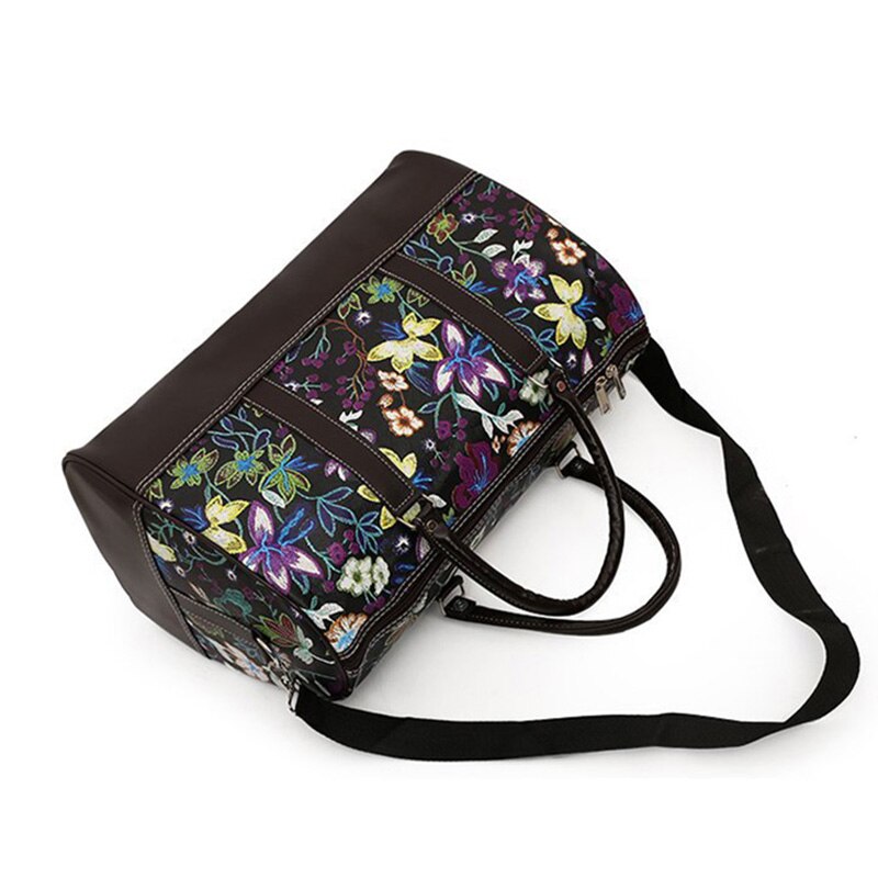 Bolso deportivo de gimnasio para Mujer, bolso de hombro para Yoga, Fitness, bolso de viaje, bolso de mano con bordado de flores, Bolsa de entrenamiento, bolso deportivo para Mujer XA305WD