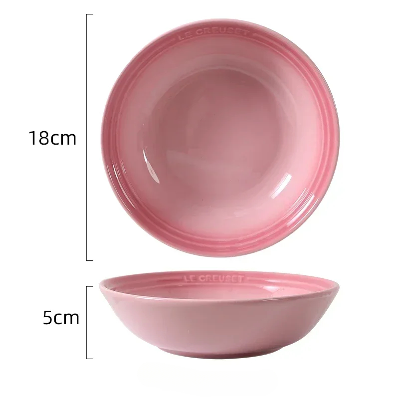 Cuenco de sopa de porcelana de 7 pulgadas, 1 paquete, plato de cerámica para cena, postre, ensalada, plato de comida, bandeja para servir en la cocina, vajilla profunda colorida: Gris claro