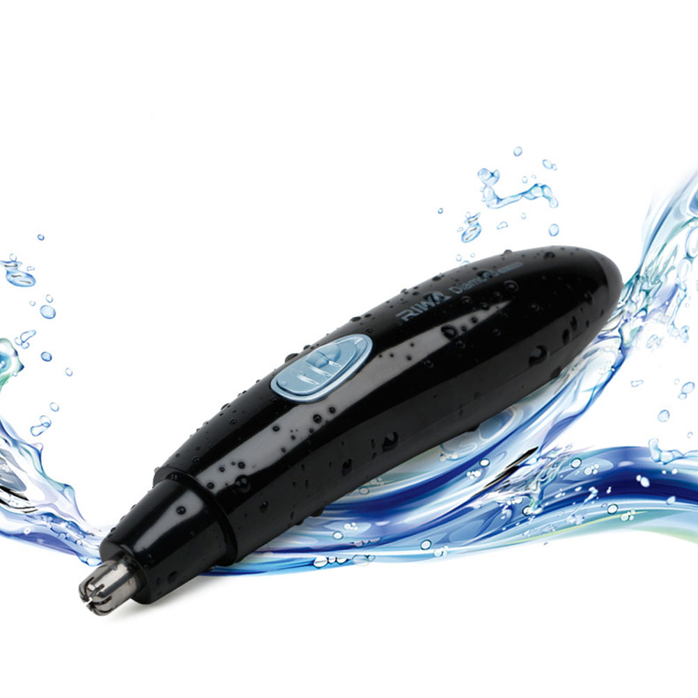 1Pc Nose Hair Trimmer Electric Waterproof Battery Powered Nasal Hair Remover for Cleaning