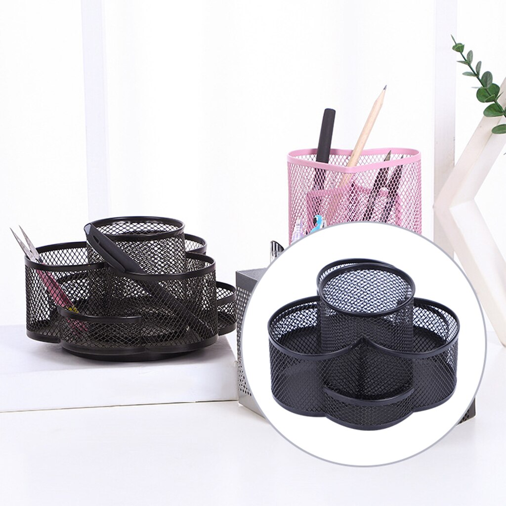 360 Degree Rotating Desk Organizer Workspace Organizer Large Capacity Pencil Box Stationery for Kids Children