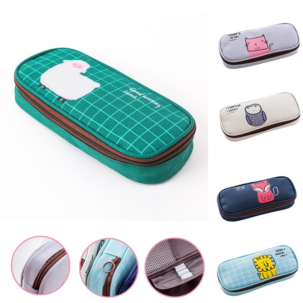 Estuche de lápiz de papelería para estudiantes de gran capacidad, estuche de papelería, , producto de