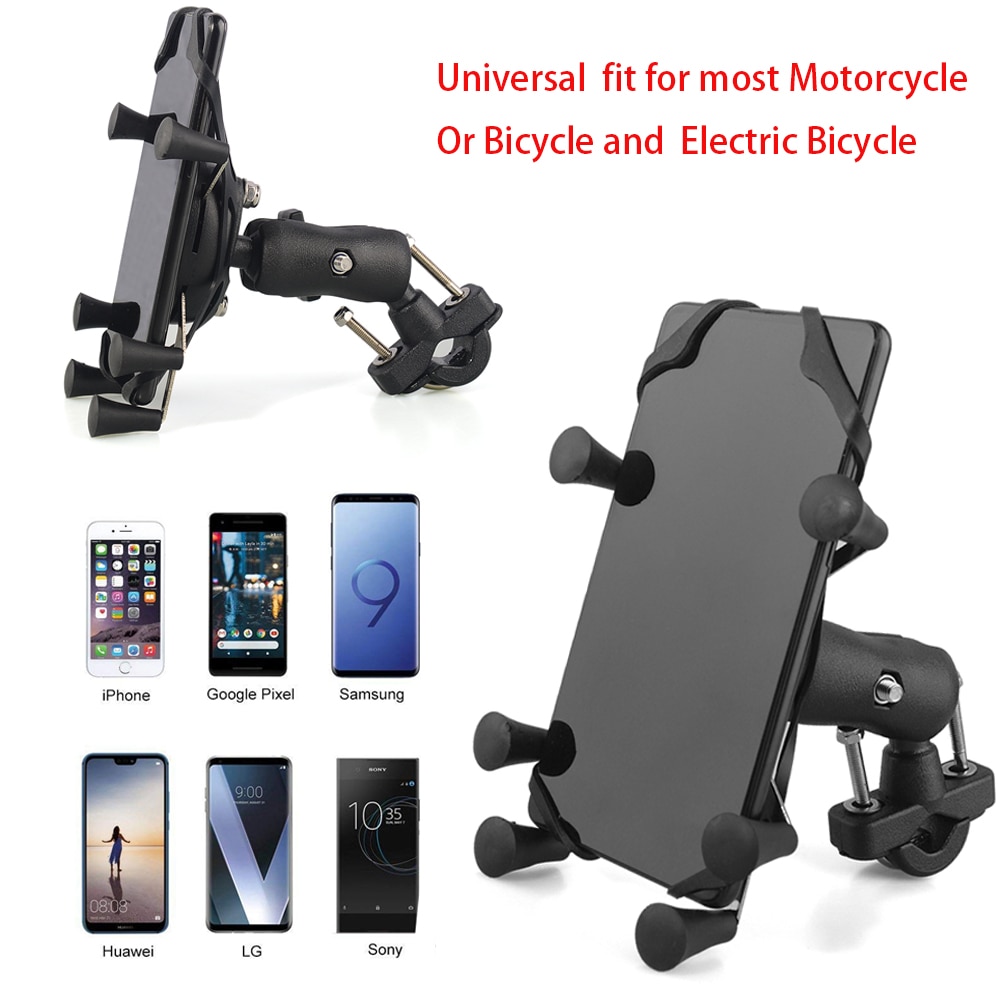 Support pour téléphone de guidon de moto 3.5-6.5 pouces support de téléphone portable pour Harley Electra Glide Softail Road King