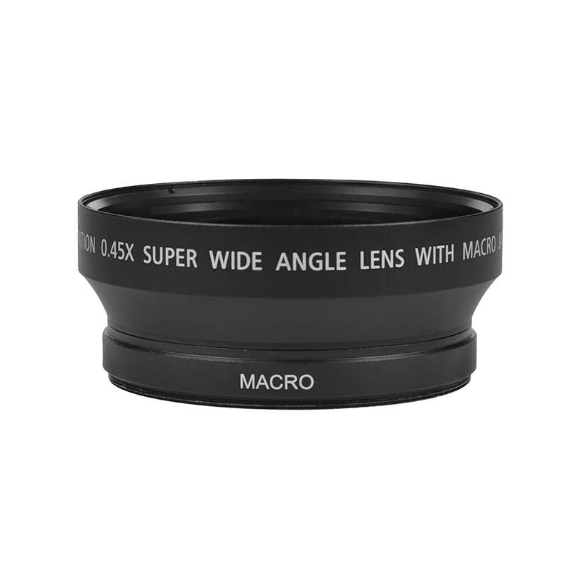 Vlogmagic 62Mm/67Mm/72Mm 0,45x Groothoeklens Met Macro Close-Up Voor Dslr Videocamera 'S Camcorder
