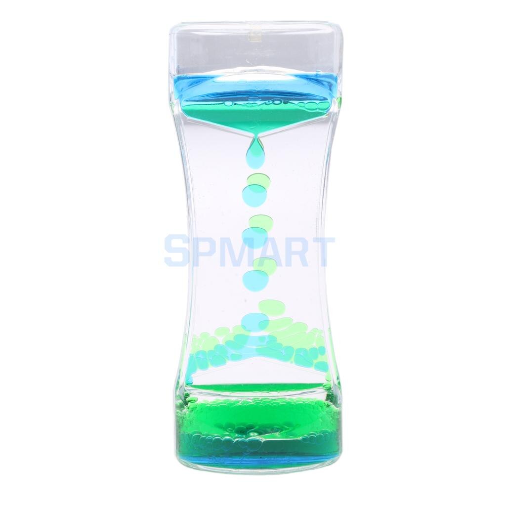 Kleur Mengen Vloeibare Motion Timer Zintuiglijke Fidget Stress Relief Speelgoed Kinderen Zintuiglijke Onderwijs Tijd Out Tool Vrienden: Blue Green