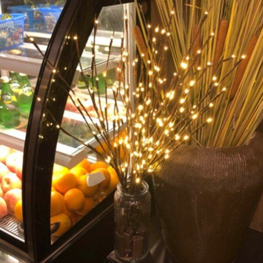 Guirlande lumineuse LED pour noël, décoration de maison, Vase à fleurs, branches, lampes florales, décoration de jardin