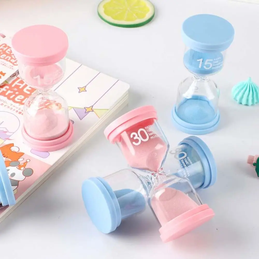 3/5/10/15/30 Minuten Bunte Sanduhr Hohes Borosilikatglas Robuste Sanduhr Langlebige Macaron-Farbe Sanduhr Timer Kinder