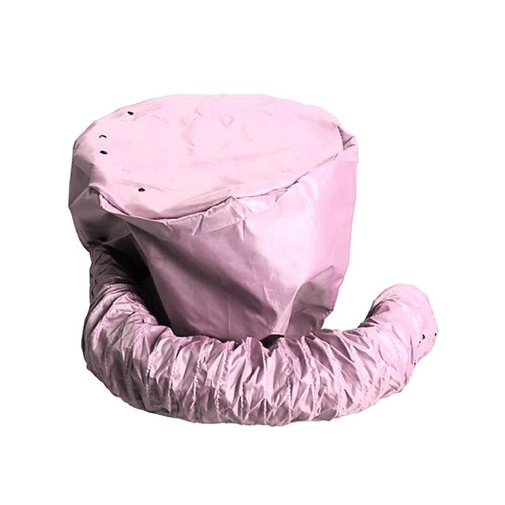 Pro salon hårføner hette bakehette hårpleie dampkoker hår pleiehette varmlufttørke diffuser bærbar hårfønerhatt: Rosa