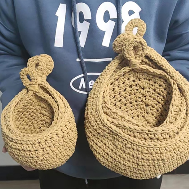 Muur Opknoping Fruitmand Bohemian Opknoping Fruitmanden Voor Keuken Aardappel En Ui Opslag Mand Geweven Muur Opknoping Manden