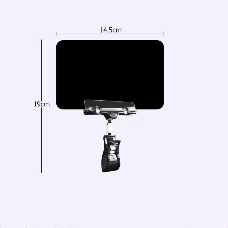10 Pieces A6 Plastic Adjustable Merchandise Sign Clip Rotatable Pop Clip-on Holder Stand Rewrite Price Holders Tag Clip Board: 8