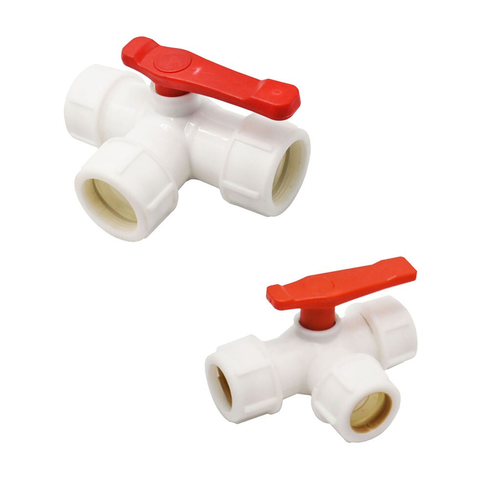 20/25/32/40/50/63mm PVC PE Water Tube Connector 3-Way Water Splitter Garden Tap Plumbing Plastic Quick Valve