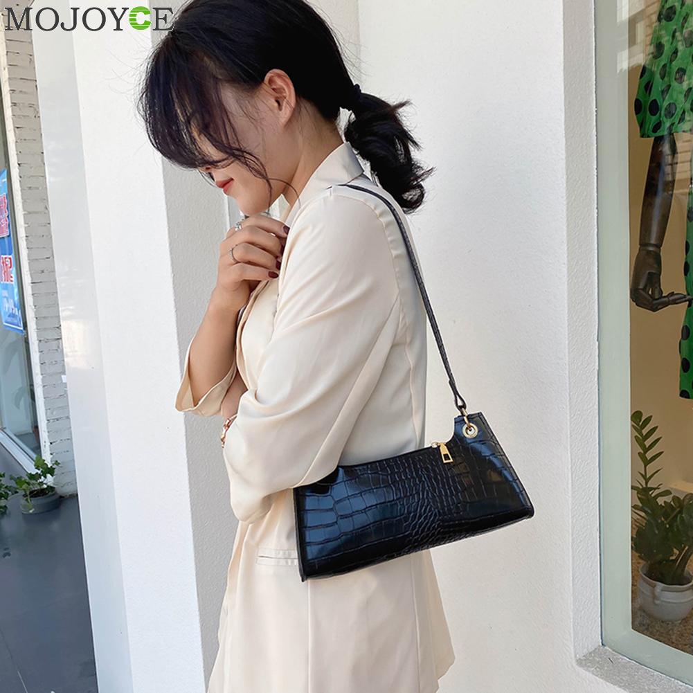 Casual Solid PU Leather Women Handbag Totes Female Small Zipper Shoulder Bags Popular Simple Female Daily Bag