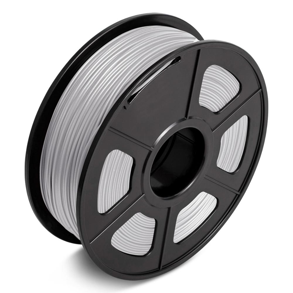 3D Filament Pla 1Kg 1.75Mm Voor Fdm 3D Printer Oranje 2.2 Lbs Tolerantie 0.02Mm Niet Giftig filamenten Geen Bubble Afdrukken Materiaal: Grey