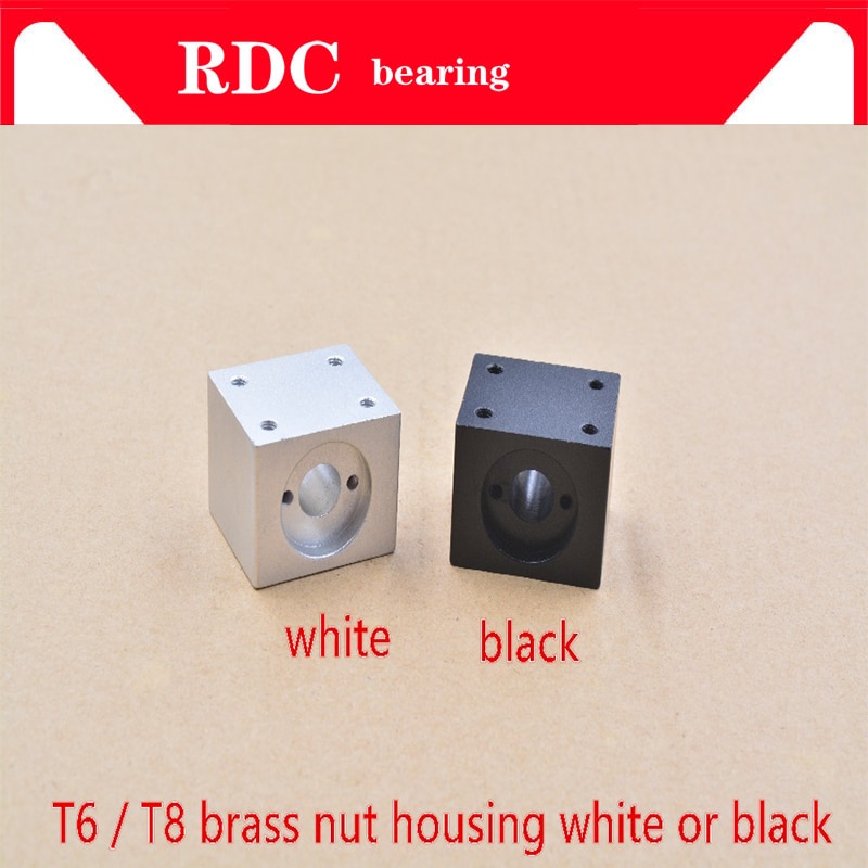 1 sztuk T8 śruba trapezowa osłona na nakrętki biały lub czarny uchwyt montażowy aluminium dla T8 śruba mosiężna nakrętka grawerka T8 nakrętka