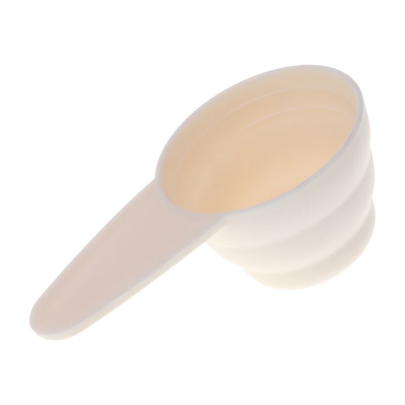 Vfgterte 1pc food grade plastic maatlepels met schaalverdeling koffielepel bakgerei melkpoederlepels voor thuiskeuken: Wit