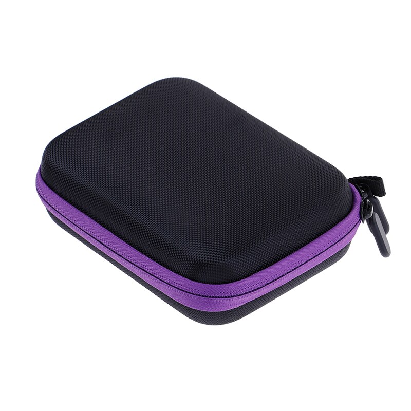 30 botellas EVA botella de aceite esencial funda de transporte soporte de almacenamiento aromaterapia bolsa con cierre de mano a prueba de golpes duradero: Morado