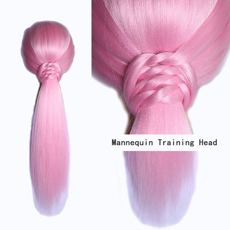 Lvhan 65cm hårstyling mannequin hoved hår langt hår frisure frisør træningsdukke kvindelige mannequiner med paryk