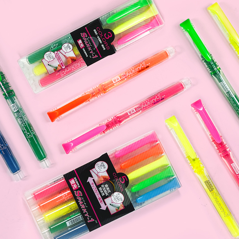 Surligneur zèbre japonais WKP1, stylo marqueur de couleur Transparent, papeterie pour étudiant 1 pièce