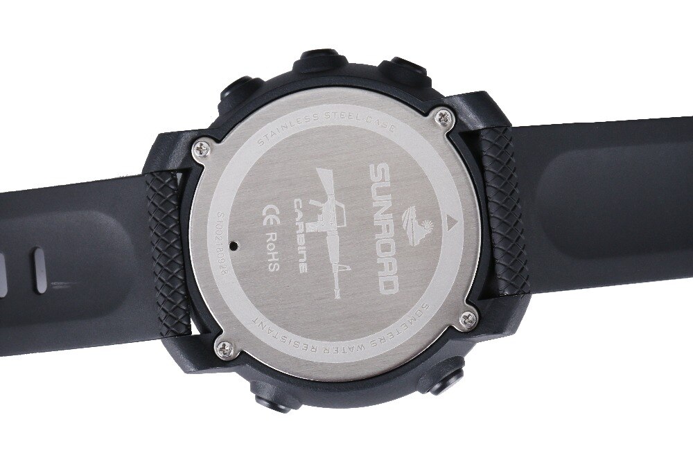 Sunroad Sport Outdoor Horloges Klimmen Mannen Horloge Kompas Stappenteller Barometer Weersverwachting Waterdichte Horloges Voor Mannen