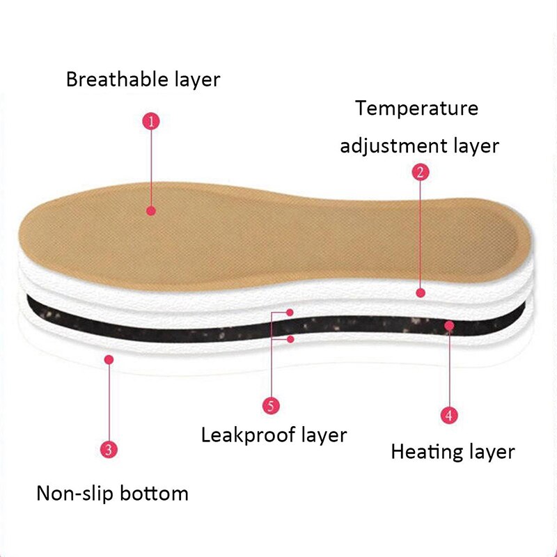 Vinter selvopvarmende indlægssåler varme opvarmnings indlægssåler varme fodvarmer pad sko boot pad bærer behageligt for kvinde mand