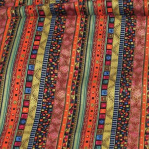 Pretty Stripe African Print Cotton Linen Fabric 50x140cm Dressmaking Linen Material Upholstery Crafts Tissue Home Decoration: Color B