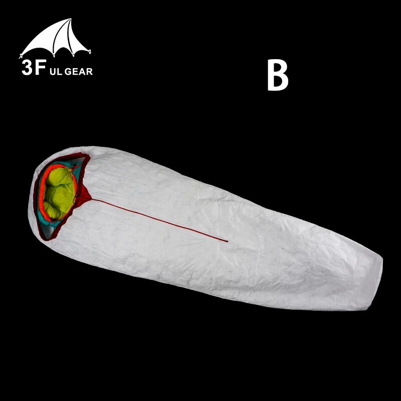 Saco de dormir TYVEK, cubierta de ventilación a prueba de humedad, calentamiento, forro interior sucio, bolsa de almacenamiento portátil: B