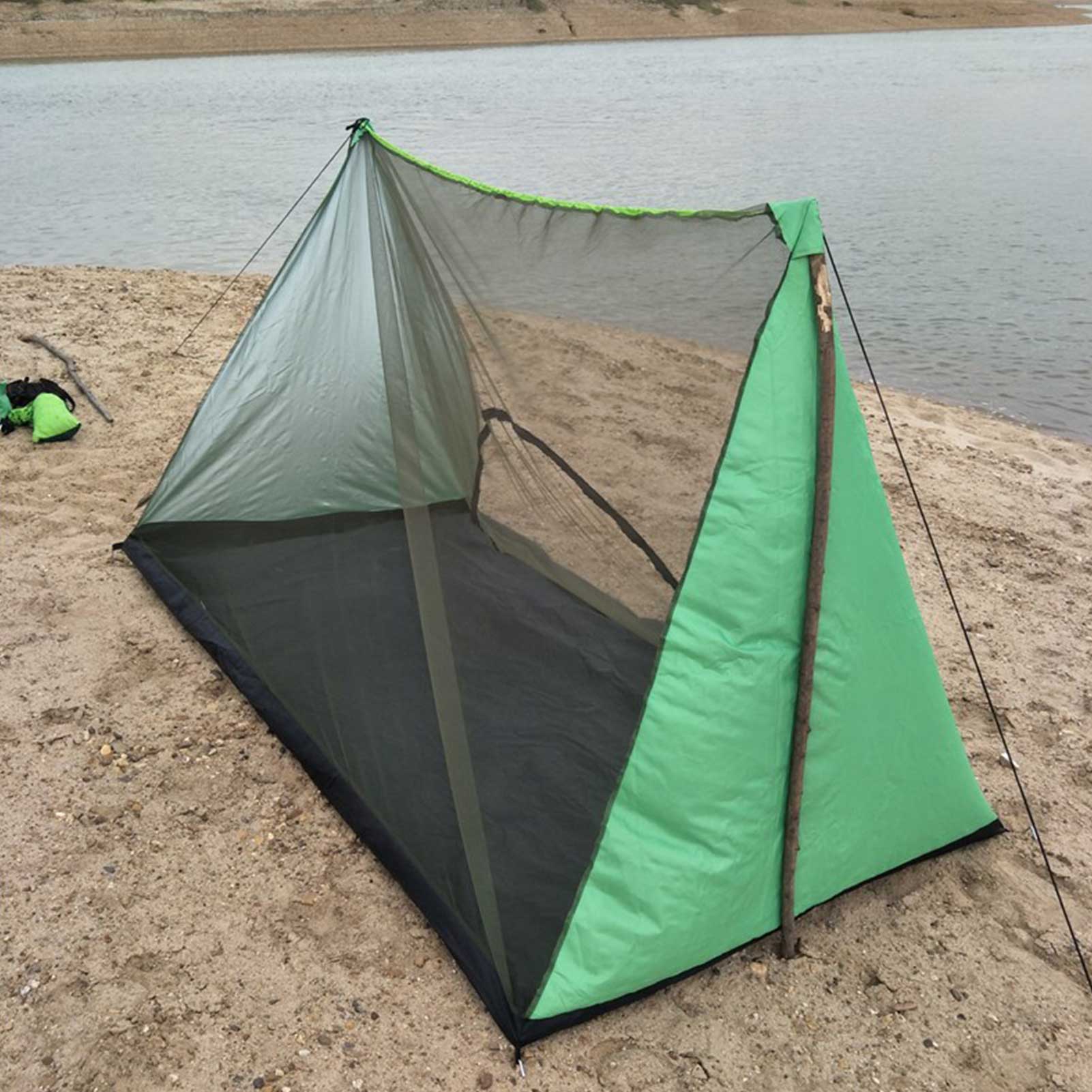 Outdoor Camping Anti-Mosquito Tent Portable Mosquito Net with Storage Bags Rodless Mesh Hanging Bed Single for Travel Camping