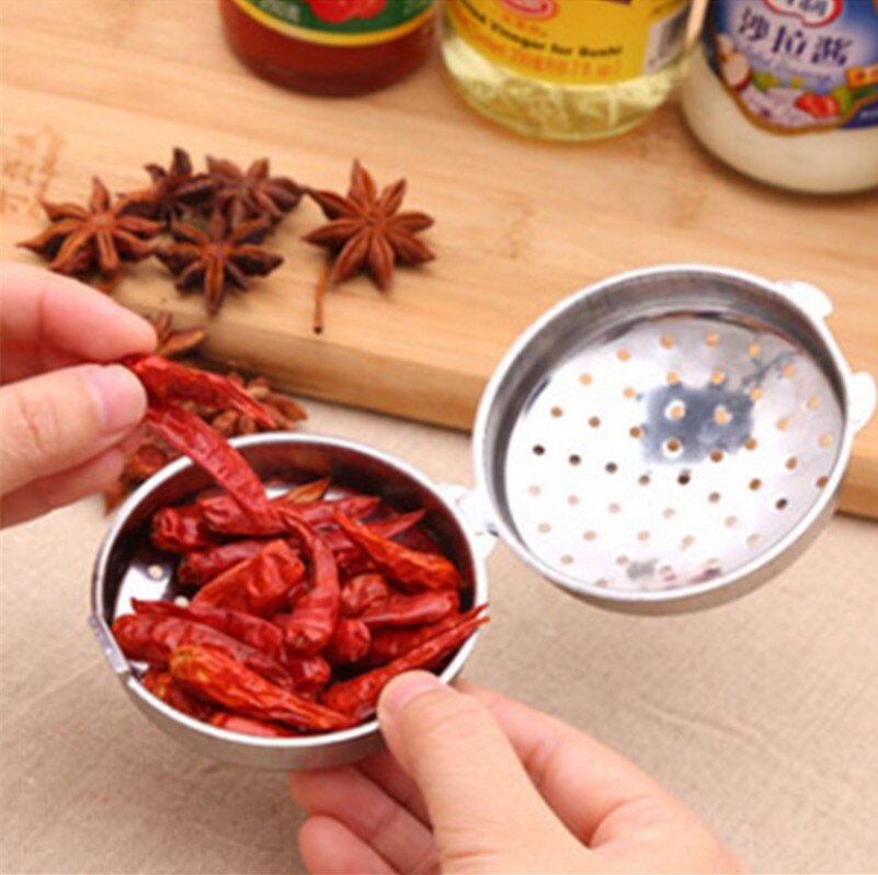 Utensilios de cocina de acero inoxidable Esfera de bola para especias colador agujero Infusor especias colador de filtro para Infusor