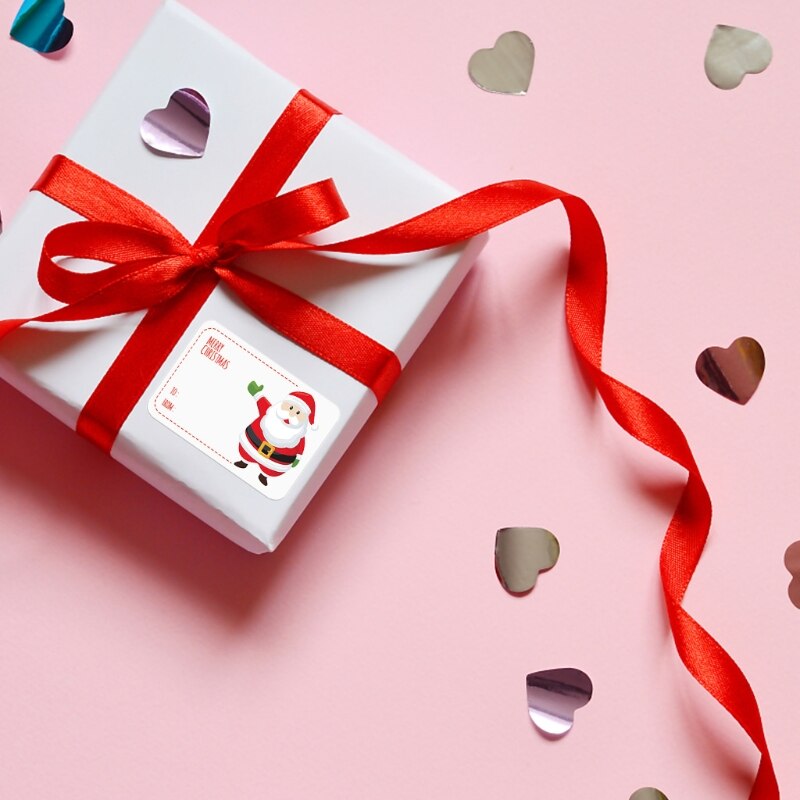 250 stücke Klebstoff Weihnachten Name Stichworte WEIHNACHTEN Aufkleber Präsentieren Dichtung Etiketten Dekor