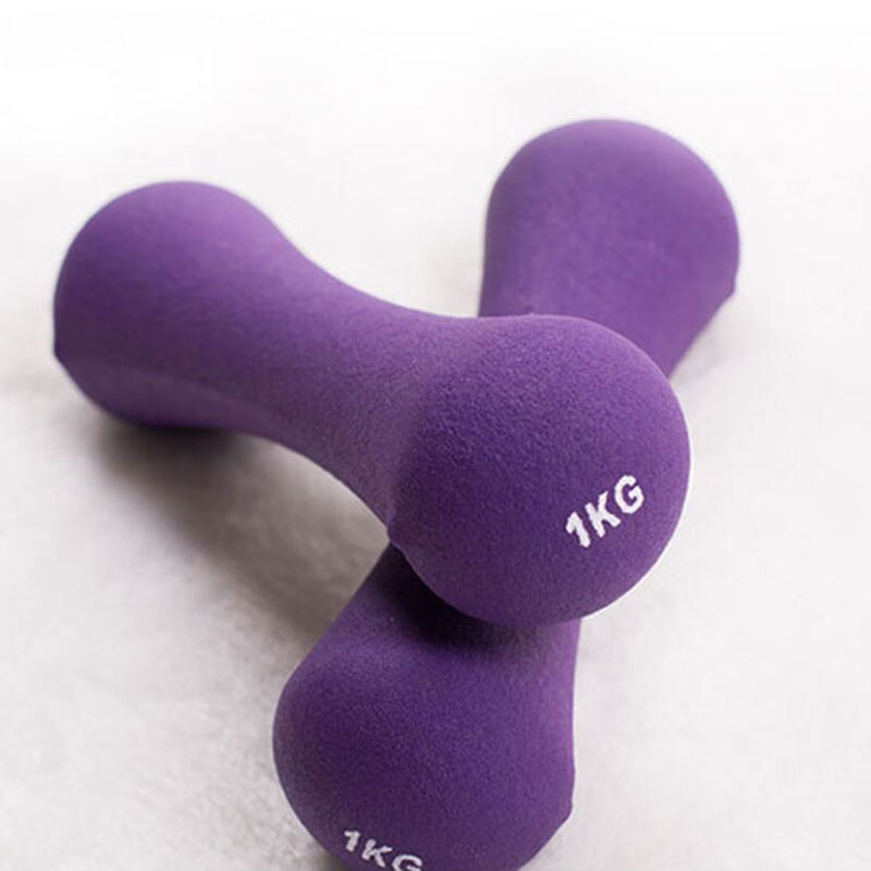 Haltères en néoprène pour femmes, poids des mains, 750g, poignée antidérapante, petits haltères en fer pour l'entraînement de force, 3lb, 2 pièces