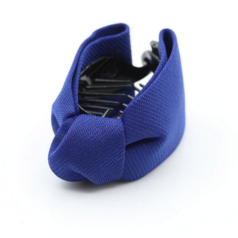 LNRRABC 1PC 10 Kleuren Solid Grid Grote Bows Ties Paardenstaart Vrouwen Korte Promotionele Haar Klauwen: Royalblue