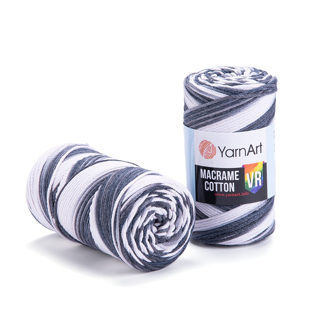Yarnart Macrame COTTON VR Yarn 250gr 225mt Hand Knitting Crochet Gradient Rainbow Variegated Rope Bag Purse Table Runner Rug DIY