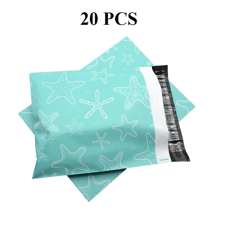 Bags 26 Cm × 33 Cm Enveloppen 10.24 Inch × 12.99 Inch Tassen Self Sealing Mailing Enveloppen kleurrijke Poly Mailer: Starfish 20 PCS
