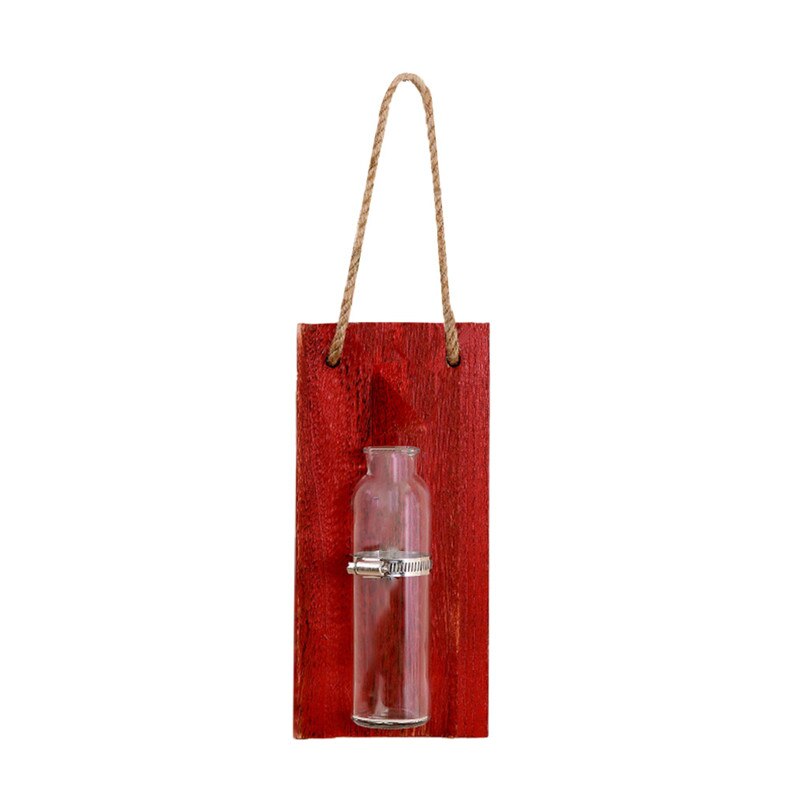 Muur Hydrocultuur Planten Vaas Muur Opknoping Bloempot Wanddecoratie Ornamenten home Decoratieve Planken #4A23: Rood