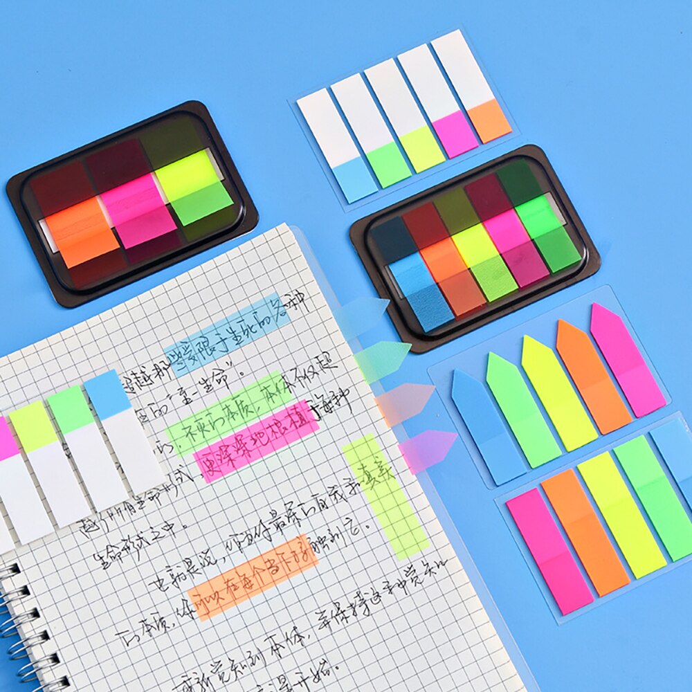 Fluorescence colour Self Adhesive Memo Pad Sticky Notes Bookmark Point It Marker Memo Sticker Paper Office School Supplies