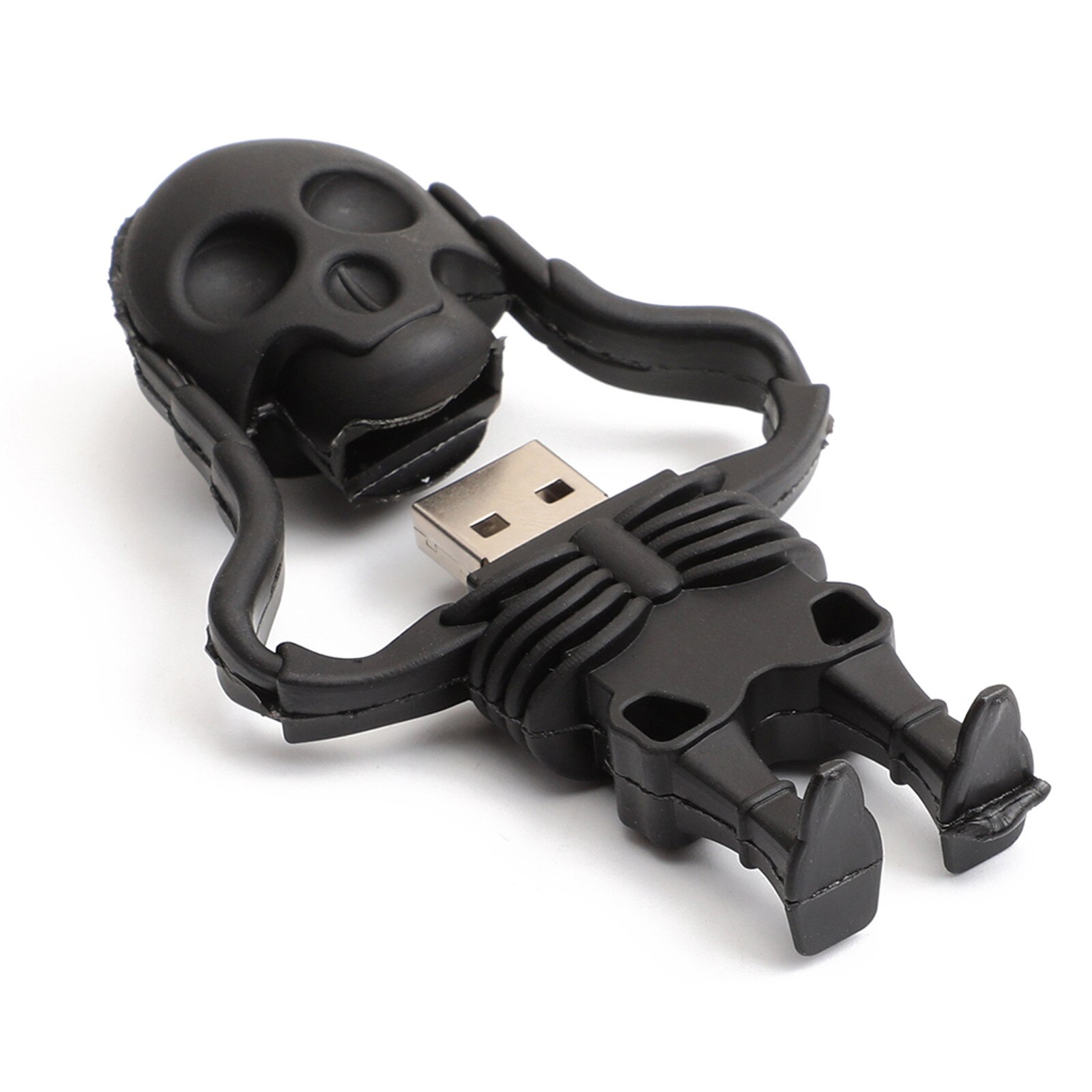 100% Capaciteit Usb Flash Drive Zwarte Kleine Schedel Usb Super Micro Pen Drive 1/4/8/16/32/64Gb Waterdichte Usb Memory Stick