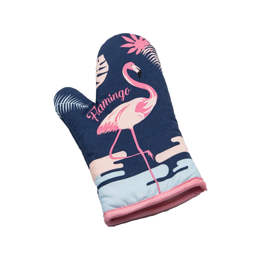 Cotton Flamingo Kitchen Pad Cooking Microwave Baking BBQ Oven Potholders Oven Mitts Kitchen Gloves