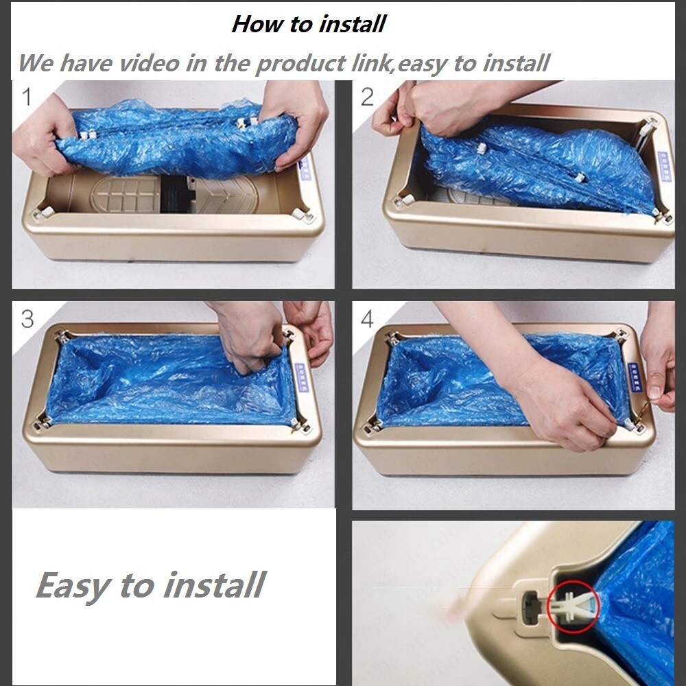 Automatic Shoe Cover Dispenser Household Stepping Disposable Waterproof and Dustproof Shoe Cover Dispenser Shoe Cover Dispenser