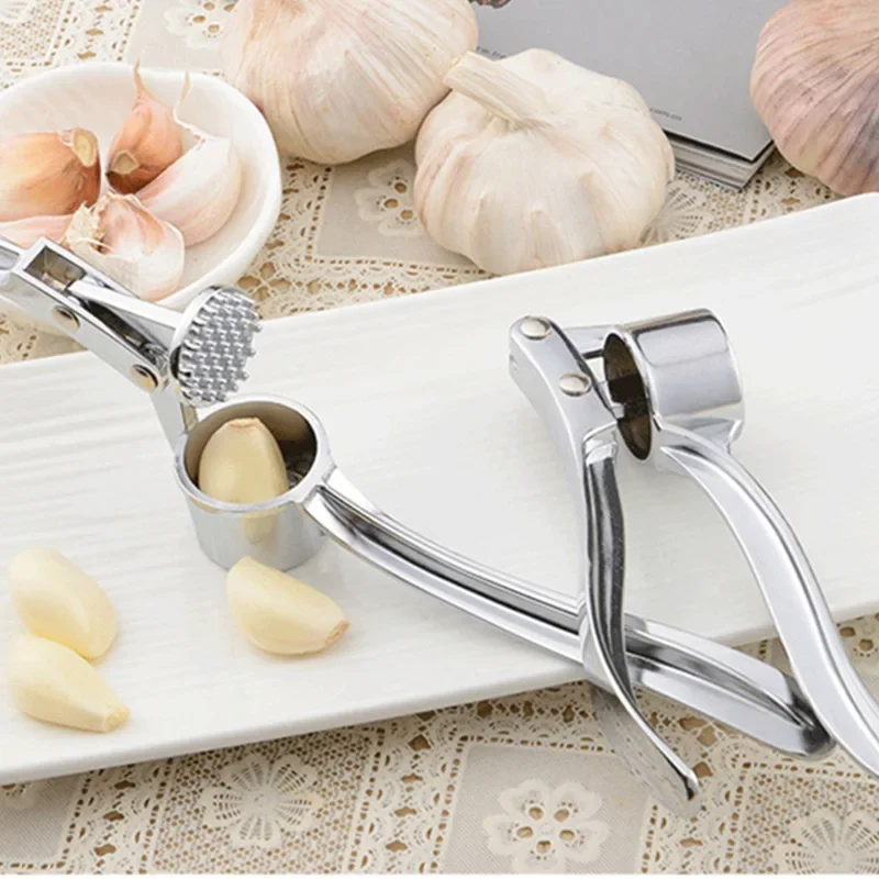 Stainless steel manual small garlic press for pounding garlic paste, kitchen supplies, manual garlic press kitchen items